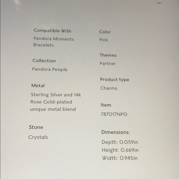 New Pandora Happy Dangle Charm, 100% Authentic. - Picture 8 of 8